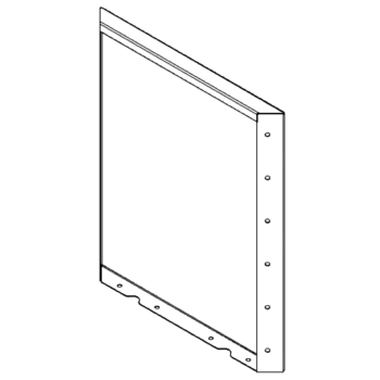 Pflanzkübel aus Stahl - Paneel - 60 x 50 cm - RAL7016 matte (anthrazitgrau)