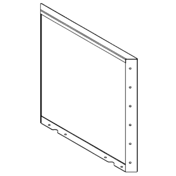 Pflanzkübel aus Stahl - Paneel - 60 x 60 cm - RAL9005 matte (schwarz)