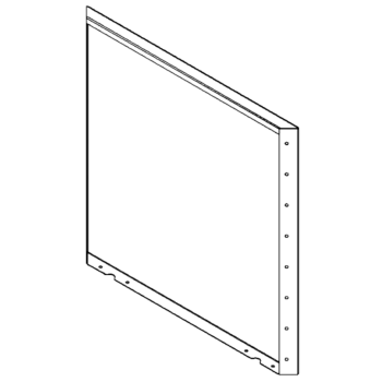 Pflanzkübel aus Stahl - Paneel - 80 x 80 cm - RAL9005 matte (schwarz)