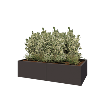 Hochbeet XXL aus Stahl - Rechteckig - 160 x 80 x 40 cm - RAL7016 matte (anthrazitgrau) - Ohne Bodenplatte