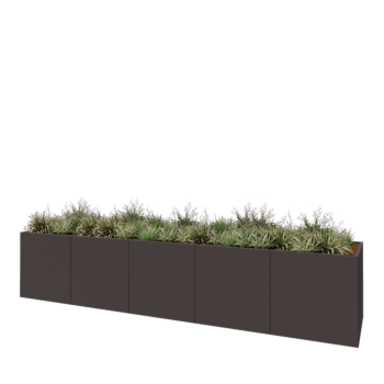 Hochbeet XXL aus Stahl - Rechteckig - 500 x 100 x 100 cm - Andere RAL farbe - Ohne Bodenplatte