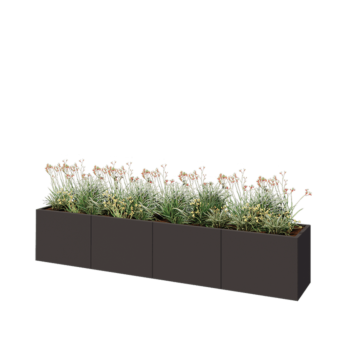 Hochbeet XXL aus Stahl - Rechteckig - 320 x 50 x 60 cm - RAL7016 matte (anthrazitgrau) - Ohne Bodenplatte