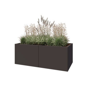 Hochbeet XXL aus Stahl - Rechteckig - 160 x 80 x 60 cm - RAL7016 matte (anthrazitgrau) - Ohne Bodenplatte