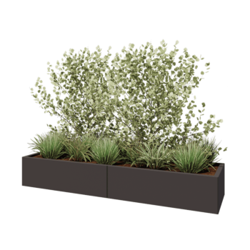 Hochbeet XXL aus Stahl - Rechteckig - 200 x 50 x 30 cm - RAL7016 matte (anthrazitgrau) - Ohne Bodenplatte