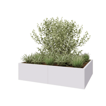 Hochbeet XXL aus Stahl - Rechteckig - 160 x 120 x 40 cm - RAL9010 matte (weiß) - Ohne Bodenplatte