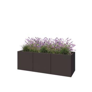 Hochbeet XXL aus Stahl - Rechteckig - 150 x 50 x 50 cm - RAL7016 matte (anthrazitgrau) - Ohne Bodenplatte