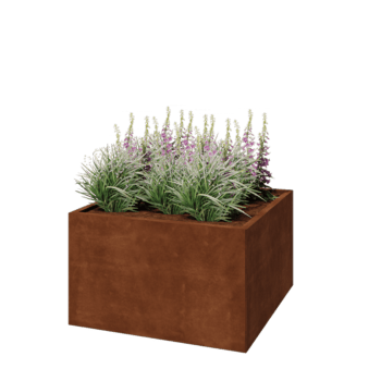 Cortenstahl Pflanzkübel - Viereckig - 100 x 100 x 60 cm - Ohne Bodenplatte