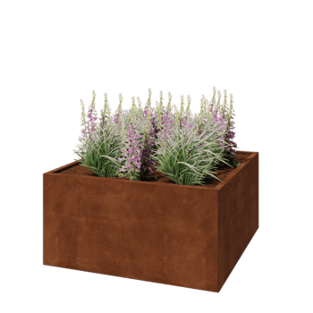 Cortenstahl Pflanzkübel - Viereckig - 120 x 120 x 60 cm - Ohne Bodenplatte