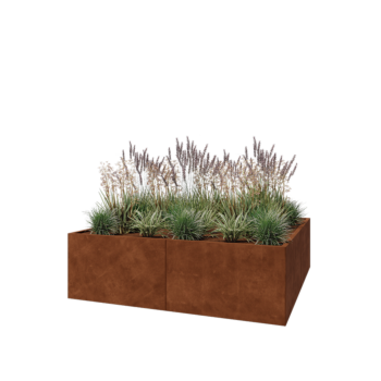 Cortenstahl Hochbeet XXL - Viereckig - 200 x 200 x 60 cm - Ohne Bodenplatte