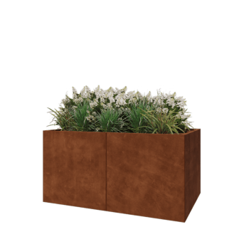 Cortenstahl Hochbeet XXL - Rechteckig - 160 x 100 x 80 cm - Ohne Bodenplatte