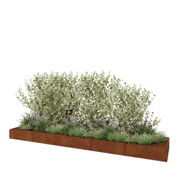 Cortenstahl Hochbeet XXL - Rechteckig - 500 x 100 x 30 cm - Ohne Bodenplatte