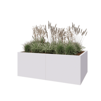 Hochbeet XXL aus Stahl - Rechteckig - 160 x 100 x 60 cm - RAL9010 matte (weiß) - Ohne Bodenplatte