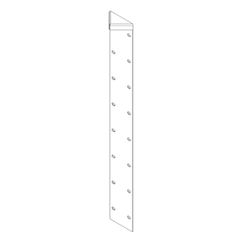 Cortenstahl Eckstück 180° 80 cm