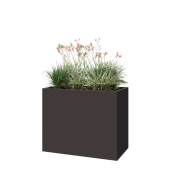 Pflanzkübel aus Stahl - Rechteckig - 100 x 50 x 80 cm - RAL7016 matte (anthrazitgrau) - Ohne Bodenplatte