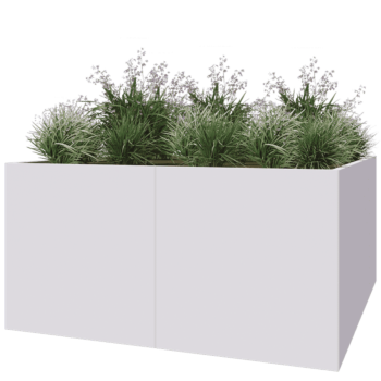 Hochbeet XXL aus Stahl - Viereckig - 200 x 200 x 100 cm - RAL9010 matte (weiß) - Ohne Bodenplatte