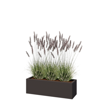 Pflanzkübel aus Stahl - Rechteckig - 100 x 30 x 30 cm - Andere RAL farbe - Ohne Bodenplatte