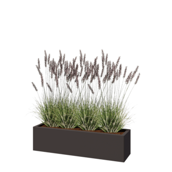 Pflanzkübel aus Stahl - Rechteckig - 120 x 30 x 30 cm - Andere RAL farbe - Ohne Bodenplatte