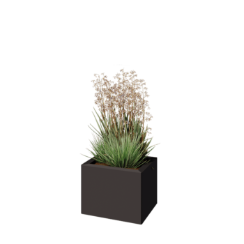 Pflanzkübel aus Stahl - Rechteckig - 40 x 30 x 30 cm - Andere RAL farbe - Mit Bodenplatte