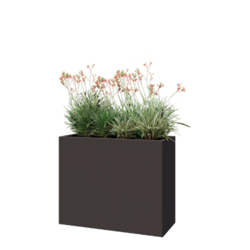 Pflanzkübel aus Stahl - Rechteckig - 100 x 40 x 80 cm - RAL7016 matte (anthrazitgrau) - Ohne Bodenplatte