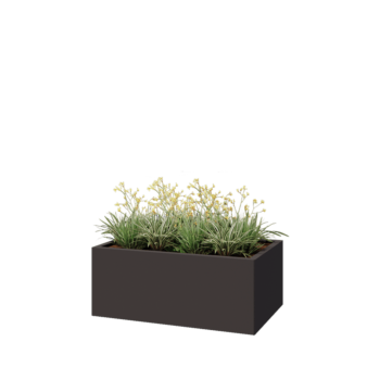 Pflanzkübel aus Stahl - Rechteckig - 100 x 60 x 40 cm - RAL7016 matte (anthrazitgrau) - Ohne Bodenplatte