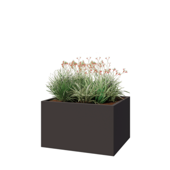 Pflanzkübel aus Stahl - Rechteckig - 100 x 80 x 60 cm - RAL7016 matte (anthrazitgrau) - Ohne Bodenplatte