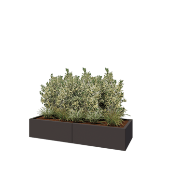 Hochbeet XXL aus Stahl - Rechteckig - 160 x 60 x 30 cm - RAL7016 matte (anthrazitgrau) - Ohne Bodenplatte