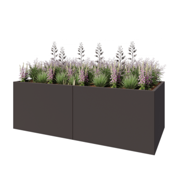 Hochbeet XXL aus Stahl - Rechteckig - 240 x 100 x 80 cm - Andere RAL farbe - Ohne Bodenplatte