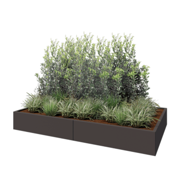 Hochbeet XXL aus Stahl - Rechteckig - 240 x 120 x 30 cm - Andere RAL farbe - Ohne Bodenplatte