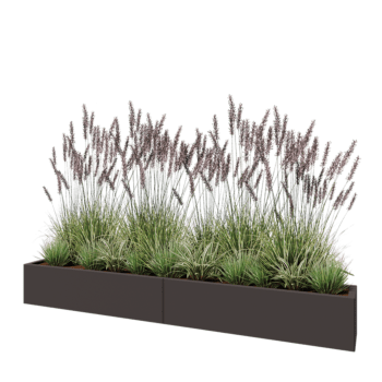 Hochbeet XXL aus Stahl - Rechteckig - 240 x 30 x 30 cm - RAL7016 matte (anthrazitgrau) - Ohne Bodenplatte