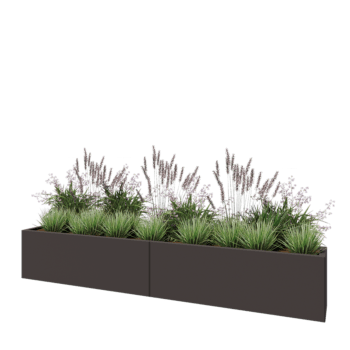 Hochbeet XXL aus Stahl - Rechteckig - 240 x 30 x 40 cm - RAL7016 matte (anthrazitgrau) - Ohne Bodenplatte