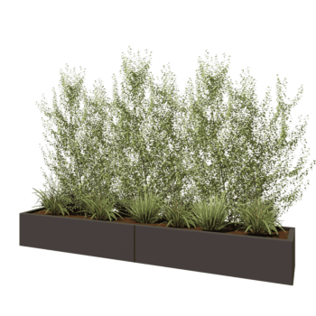 Hochbeet XXL aus Stahl - Rechteckig - 240 x 40 x 30 cm - RAL7016 matte (anthrazitgrau) - Ohne Bodenplatte