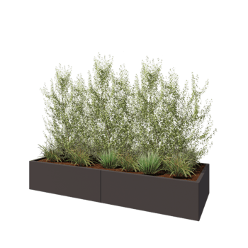 Hochbeet XXL aus Stahl - Rechteckig - 240 x 80 x 40 cm - RAL7016 matte (anthrazitgrau) - Ohne Bodenplatte