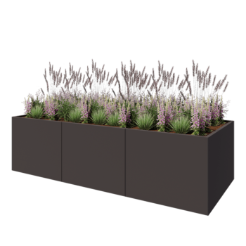 Hochbeet XXL aus Stahl - Rechteckig - 300 x 120 x 80 cm - Andere RAL farbe - Ohne Bodenplatte