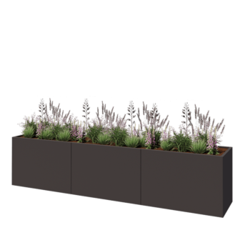 Hochbeet XXL aus Stahl - Rechteckig - 360 x 60 x 80 cm - Andere RAL farbe - Ohne Bodenplatte