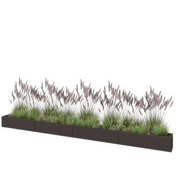 Hochbeet XXL aus Stahl - Rechteckig - 480 x 30 x 30 cm - Andere RAL farbe - Ohne Bodenplatte