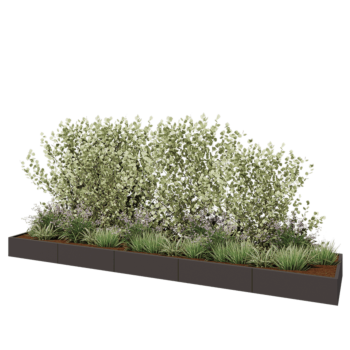 Hochbeet XXL aus Stahl - Rechteckig - 500 x 100 x 30 cm - RAL7016 matte (anthrazitgrau) - Ohne Bodenplatte