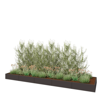 Hochbeet XXL aus Stahl - Rechteckig - 500 x 120 x 30 cm - Andere RAL farbe - Ohne Bodenplatte