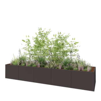 Hochbeet XXL aus Stahl - Rechteckig - 500 x 120 x 80 cm - Andere RAL farbe - Ohne Bodenplatte