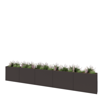 Hochbeet XXL aus Stahl - Rechteckig - 500 x 30 x 80 cm - RAL7016 matte (anthrazitgrau) - Ohne Bodenplatte
