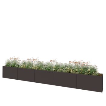 Hochbeet XXL aus Stahl - Rechteckig - 500 x 40 x 60 cm - RAL7016 matte (anthrazitgrau) - Ohne Bodenplatte