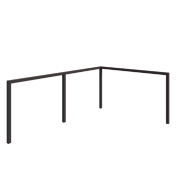 Pergola aus Stahl - Eck - 600 x 412 x 230 cm - RAL7016 matte (anthrazitgrau) - Ohne Betonsockel Pergola aus Stahl - Eck - 600 x 412 x 230 cm - RAL7016 matte (anthrazitgrau) - Ohne Betonsockel