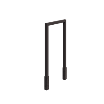 Pergola aus Stahl - Gerade - 150 x 230 cm - RAL7016 matte (anthrazitgrau) - Mit Betonsockel