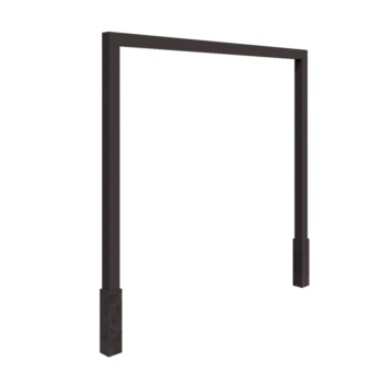 Pergola aus Stahl - Gerade - 300 x 230 cm - Andere RAL farbe - Mit Betonsockel