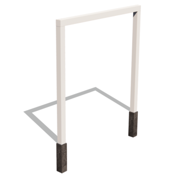 Pergola aus Stahl - Gerade - 250 x 230 cm - RAL9005 matte (schwarz) - Mit Betonsockel Pergola aus Stahl - Gerade - 250 x 230 cm - RAL9005 matte (schwarz) - Mit Betonsockel