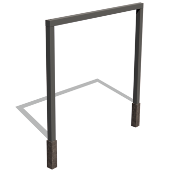 Pergola aus Stahl - Gerade - 300 x 230 cm - RAL9005 matte (schwarz) - Ohne Betonsockel Pergola aus Stahl - Gerade - 300 x 230 cm - RAL9005 matte (schwarz) - Ohne Betonsockel