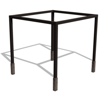Pergola aus Stahl - Viereckig - 324 x 300 x 230 cm - RAL9005 matte (schwarz) - Ohne Betonsockel