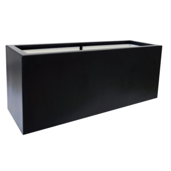 Fiberglas Pflanzkübel - Rechteck - 120 x 50 x 60 cm - RAL9010 matte (Weiß) - Mit Boden