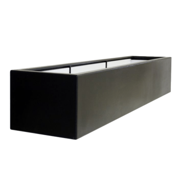 Fiberglas Pflanzkübel - Rechteck - 200 x 50 x 40 cm - RAL9010 matte (Weiß) - Mit Boden