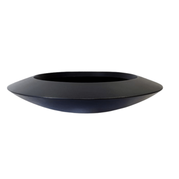 Fiberglas Pflanzkübel - Schale - Ø 120 x 20 cm - RAL9010 matte (Weiß) - Mit Boden