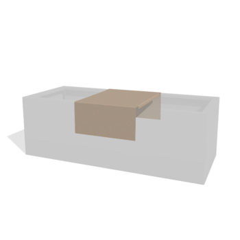Pflanzkasten-Platte aus pulverbeschichtetem Stahl 40 x 51 x 20 cm